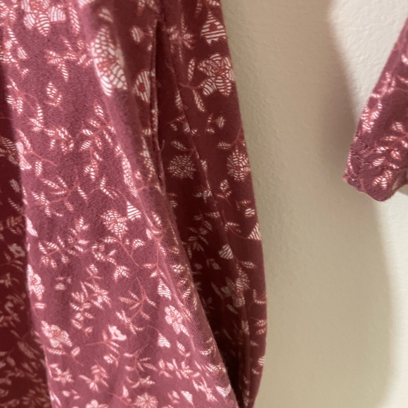 PACT Large Floral Fit and Flare Midi Dress Organic Modest Cottagecore Jersey - Picture 5 of 6